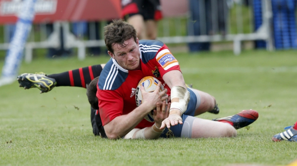 Munster's Denis Hurley scores his side's second try