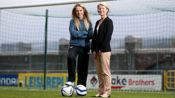 Ireland's Julie Ann Russell and manager Sue Ronan