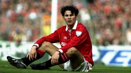 Giggs in 1994 in the early days of what would become a record-breaking career with Manchester United
