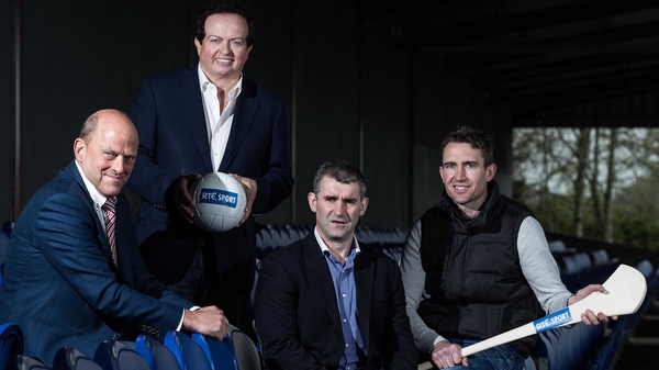 Ger Loughnane, Marty Morrissey, Liam Sheedy and Eddie Brennan at RTÉ's launch of the 2014 Championship