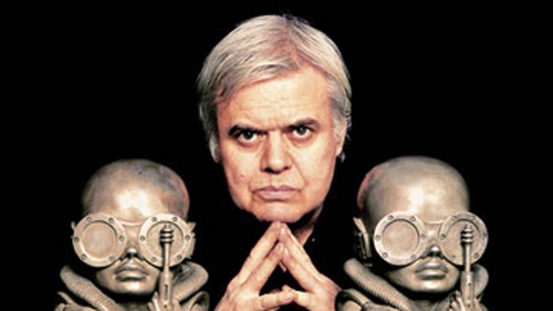 Giger with some of his creations