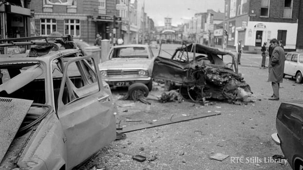 Aftermath of bomb in Talbot Street (1974)