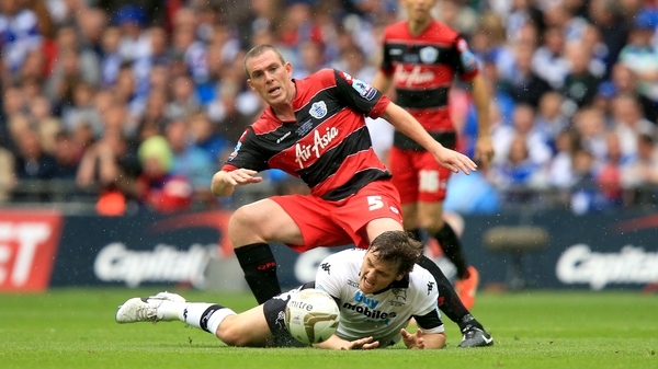 Richard Dunne in action during the Championship play-off
