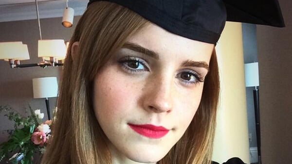 Emma Watson tweeted a photo of herself wearing her cap and gown