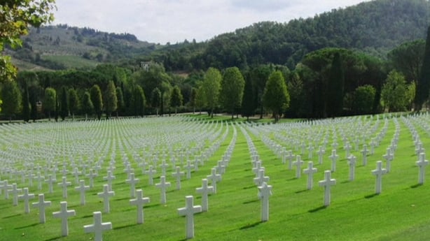 The cemetery where Gaffney was buried in Italy