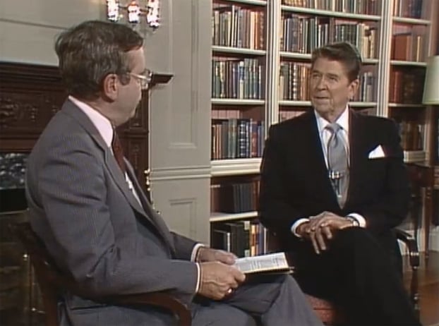 Brian Farrell and Ronald Reagan 