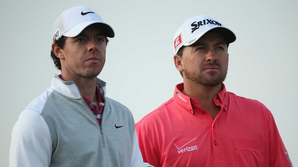 Rory McIlroy and Graeme McDowell will play with Webb Simpson