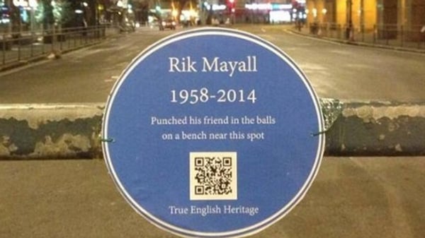 Rik Mayall's unofficial blue plaque