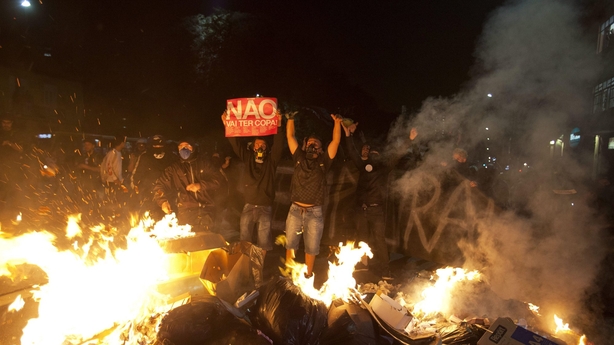 Anti-World Cup protesters in Sao Paulo