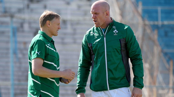 Ireland captain Paul O'Connell (R) pictured with head coach Joe Schmidt
