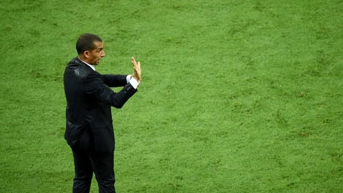 Sabri Lamouchi looks on during the Ivory Coast's game against Japan