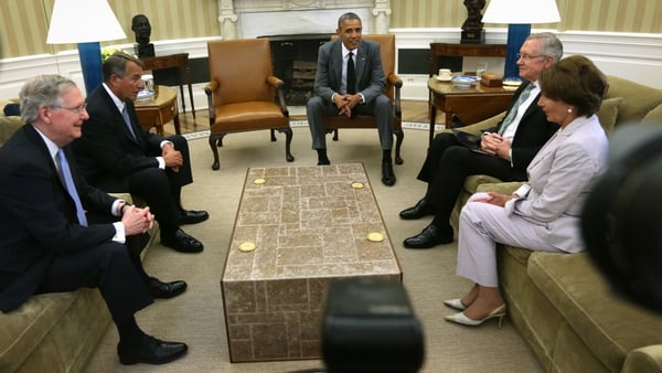Barack Obama met the congressional leadership to discuss options on Iraq