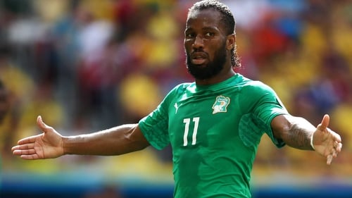 Didier Drogba was confined to a substitute's role for the second World Cup game in a row