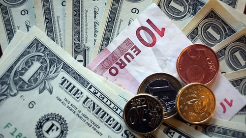 The euro fell to a nine year low against the dollar yesterday