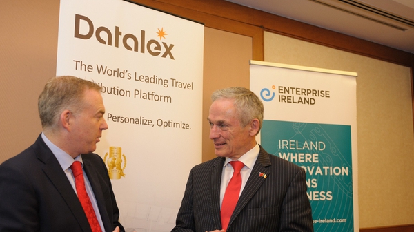 David Kennedy, CFO of Datalex, and Minister Richard Bruton at the opening of the new Datalex office in Beijing earlier this year