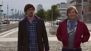 Killian Scott and Peter Coonan in Get Up and Go one of the new films premiering at this year's Galway Film Fleadh
