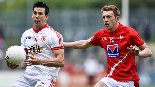 Tyrone's PJ Quinn in action during Saturday's qualifier win over Louth