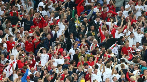 A section of England fans clashed with police in Portugal