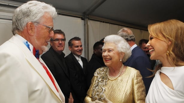 With Queen Elizabeth and Kylie Minogue at 2012 Jubilee