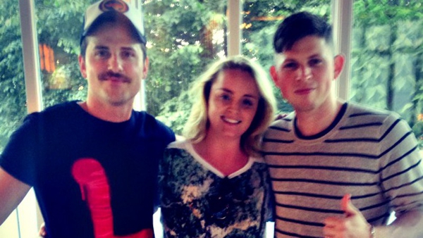 Megan with Jared and Matthew Followill