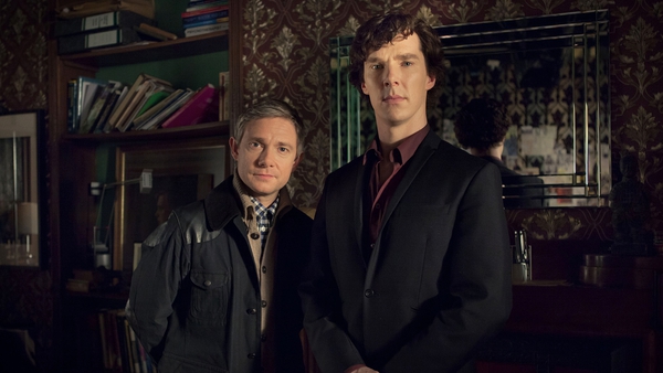 Sherlock (Martin Freeman and Benedict Cumberbatch pictured) - Three feature-length episodes are being filmed