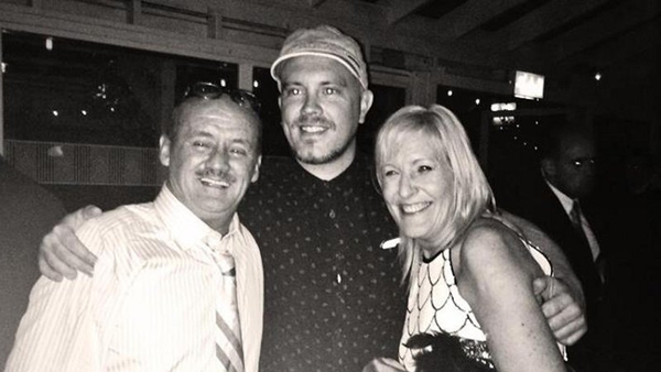 Ryan (centre) with Brendan O'Carroll and his wife Jenny at the recent premiere of Mrs Brown's Boys D'Movie
