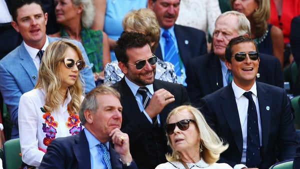 Suki Waterhouse, Bradley Cooper and Bear Grylls at Wimbledon