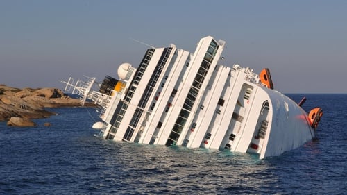The Costa Concordia sank off the island of Giglio in Tuscany after it struck a rock