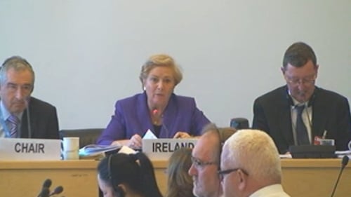 Minister for Justice Frances Fitzgerald appeared at the UN Human Rights Committee in Geneva