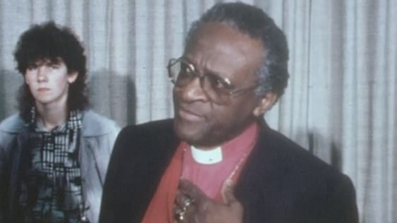 Karen Gearon and Bishop Desmond Tutu