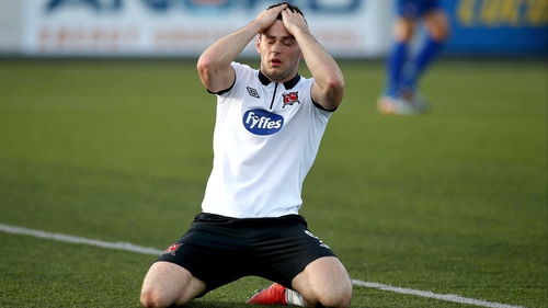 Patrick Hoban reacts to a missed chance