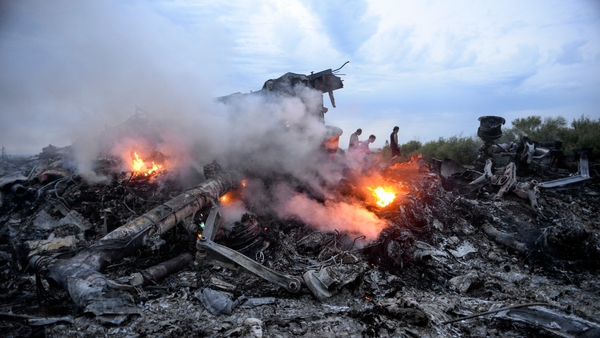The site of the MH17 crash in eastern Ukraine