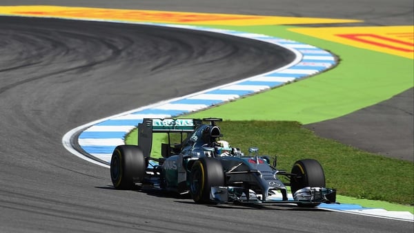 Lewis Hamilton at Hockenheimring earlier today
