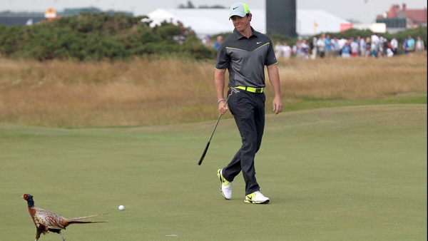 Rory McIlroy recorded a rather apt birdie on the eighth hole