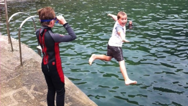 Cooling down at Newtown Cove, Tramore (Pic: Helena Dunphy)