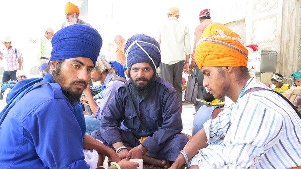 Sikhs at the temple