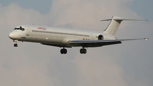 Undated handout photograph made available by Swiftair showing the McDonnell Douglas MD-83
