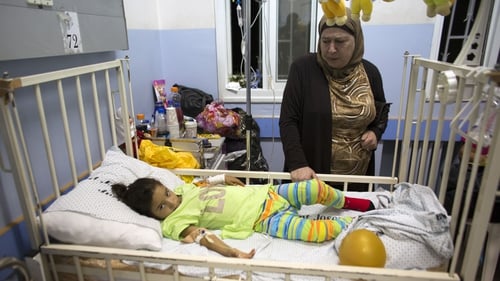 Shaymaa Masri, a four-year-old Palestinian girl, was injured in the shelling of Beit Hanun