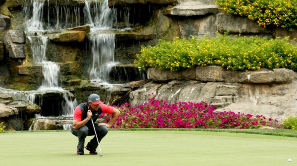 Rory McIlroy enjoyed a run of four consecutive birdies on the back nine