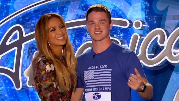 J.Lo - Made Michael Simeon's day (Screengrab: American Idol)