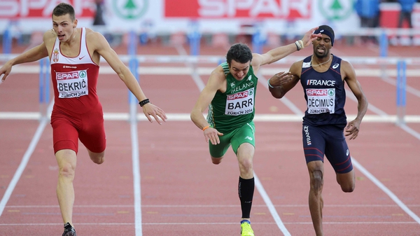 Thomas Barr finished third in his semi-final heat