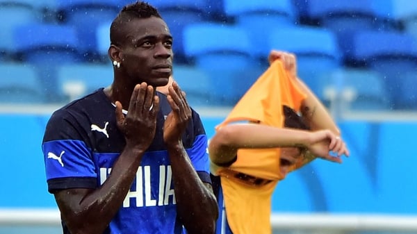 Mario Balotelli at the World Cup in Brazil