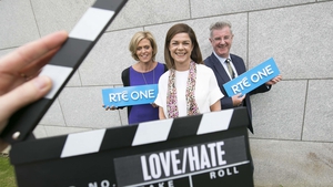 RTÉ's Geraldine O' Leary and Gerry McGuinness with Eircom's, Lisa Comerford (centre)