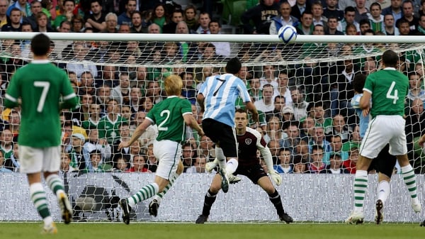 Angel Di Maria scored the winner when Ireland hosted Argentina in August 2010