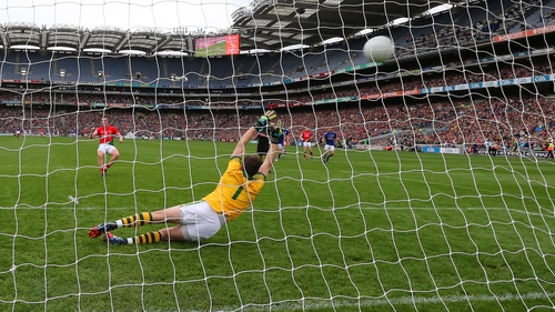 Cillian O'Connor dispatches Mayo's penalty