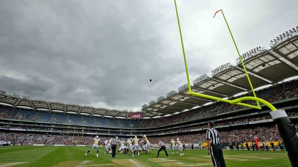 Penn State and University of Central Florida met in Croke Park in an American football game