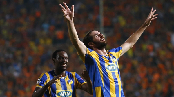 Cillian Sheridan appeared in all six of APOEL's Champions League group games