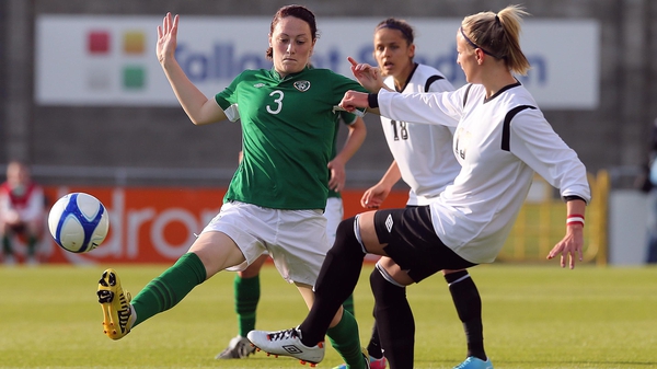 Megan Campbell (L) has recovered from a broken foot to boost Ireland