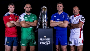 Peter O'Mahony, John Muldoon, Jamie Heaslip and Rory Best - the captains of the Irish provinces in the Guinness PRO12