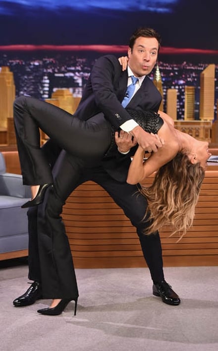 Watch! Gisele teaches Fallon how to do a plank